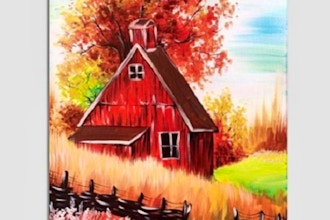 Virtual Paint Nite: Red Autumn Barn